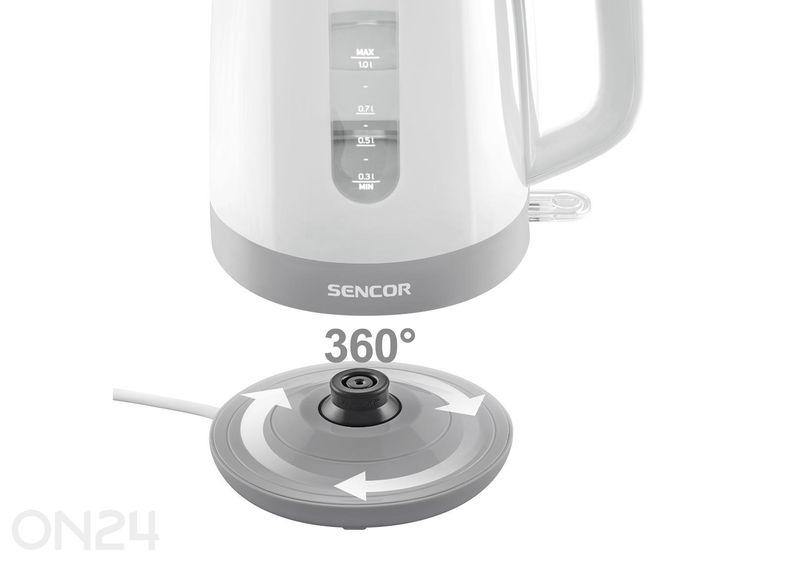 Vedenkeitin Sencor 1 L SWK1020WH, valkoinen kuvasuurennos
