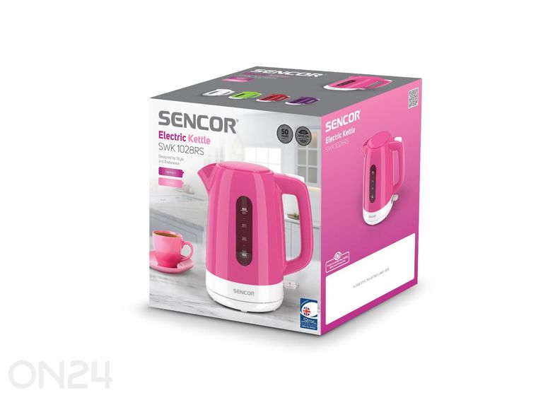 Vedenkeitin Sencor 1 L SWK1028RS, pinkki kuvasuurennos