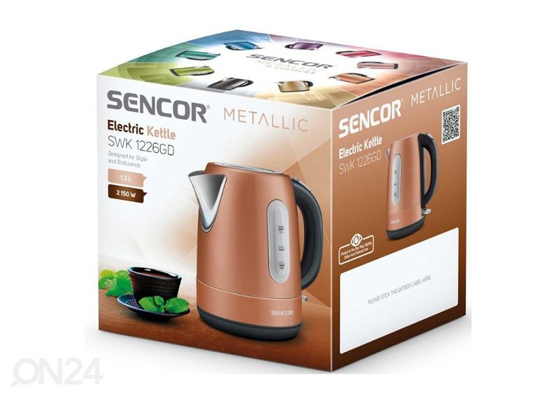 Vedenkeitin Sencor Metallic 1,2 L SWK1226G kuvasuurennos