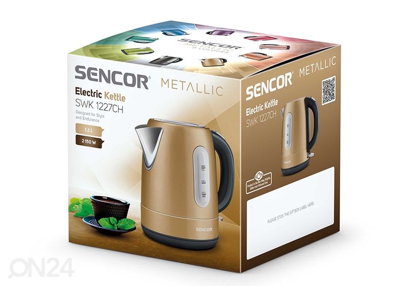 Vedenkeitin Sencor Metallic 1,2 L SWK1227CH kuvasuurennos