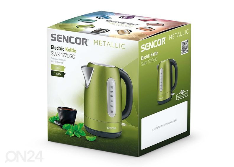 Vedenkeitin Sencor Metallic 1,7 L kuvasuurennos