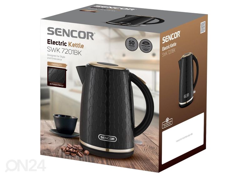 Vedenkeitin Sencor SWK7201BK, musta kuvasuurennos