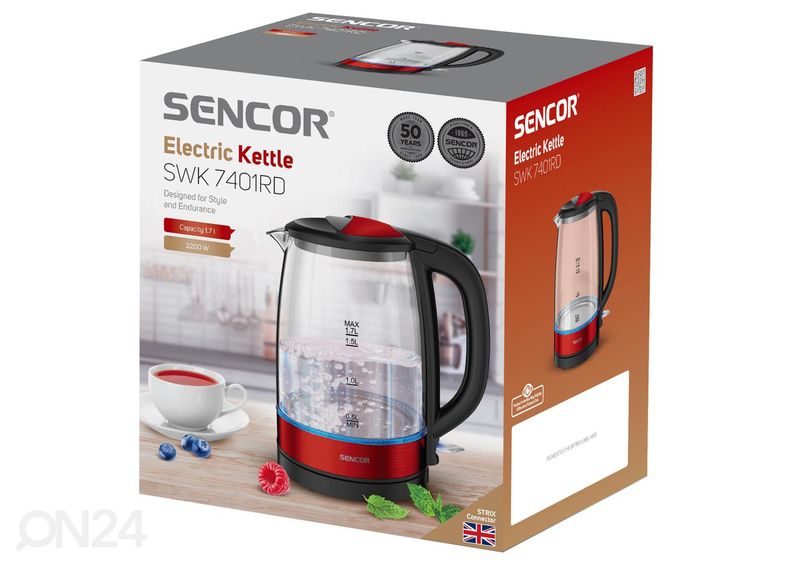 Vedenkeitin Sencor SWK7401RD kuvasuurennos
