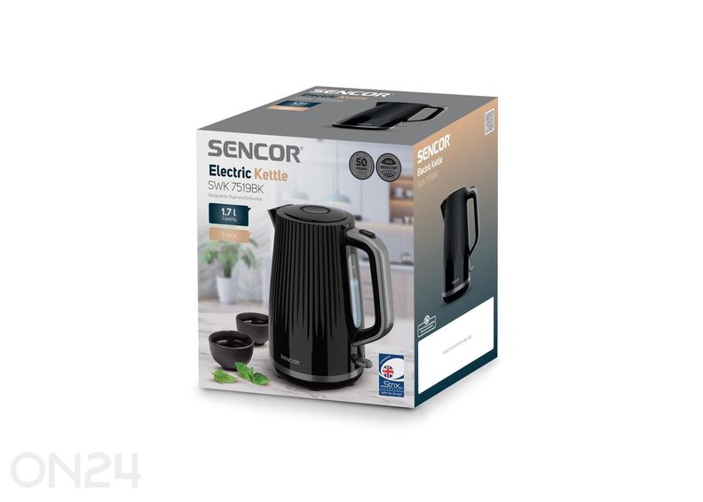 Vedenkeitin Sencor SWK7519BK, musta kuvasuurennos
