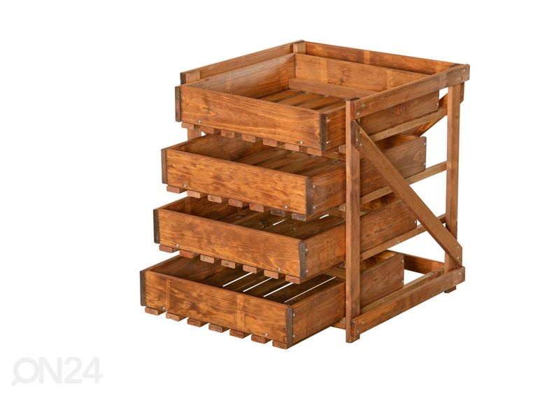 Vihanneshylly laatikoilla kuvasuurennos