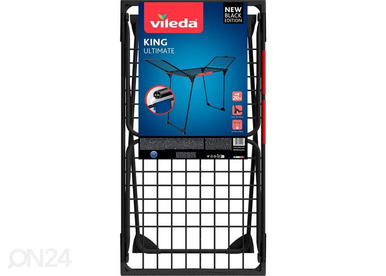 Vileda kuivausteline Vileda kuivausteline King Ultimate Black kuvasuurennos