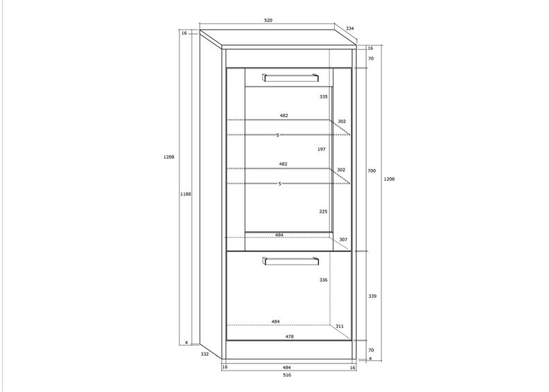 Vitriinikaappi kuvasuurennos