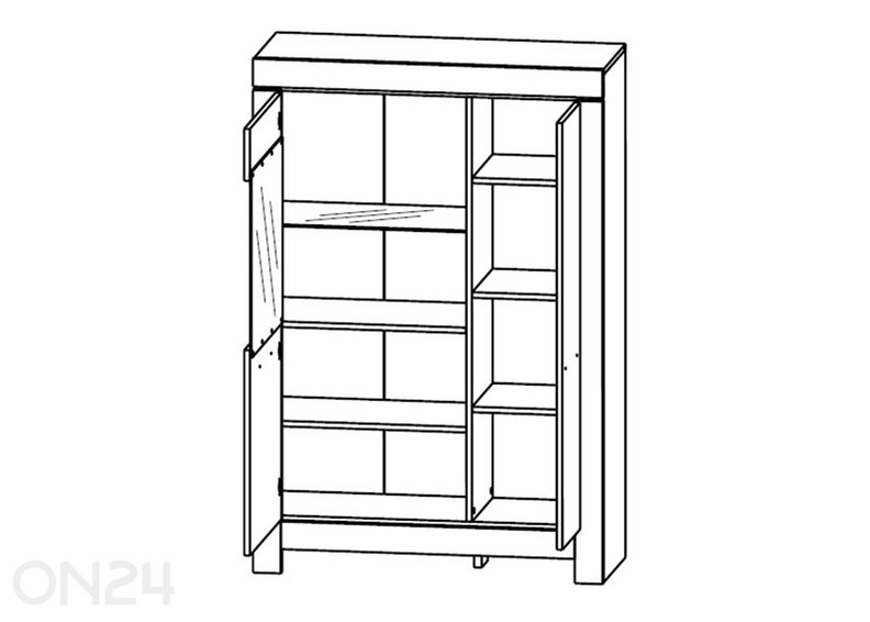 Vitriinikaappi Belen 100,4 cm kuvasuurennos