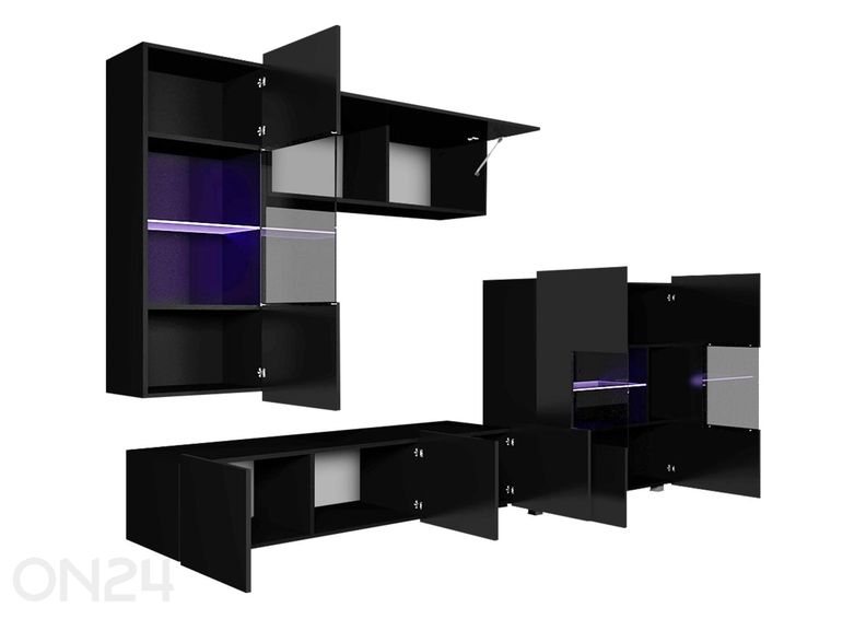 Vitriinikaappi Calabrini III + LED kuvasuurennos