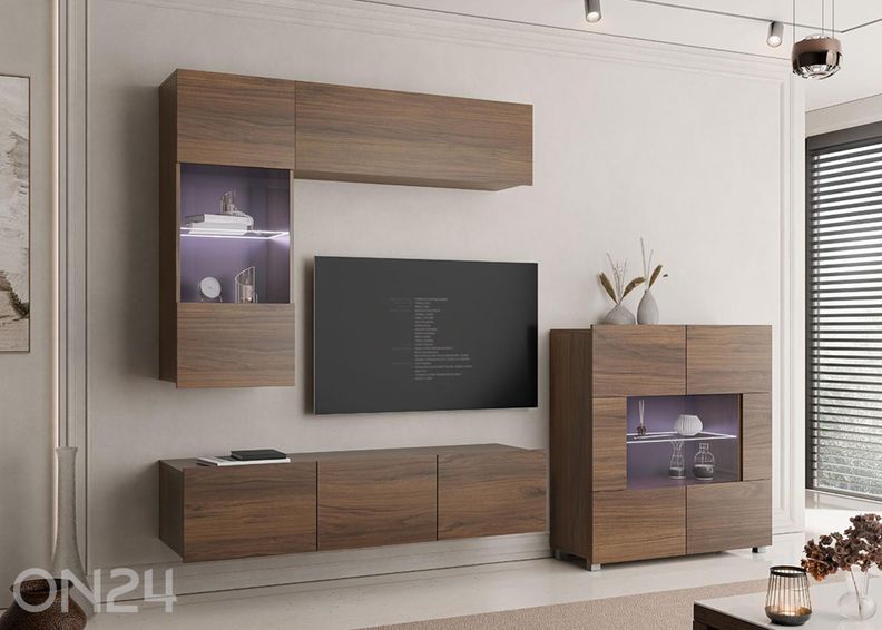 Vitriinikaappi Calabrini III + LED kuvasuurennos