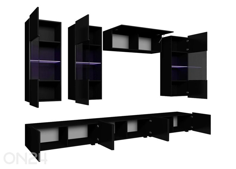 Vitriinikaappi Calabrini XI + LED kuvasuurennos