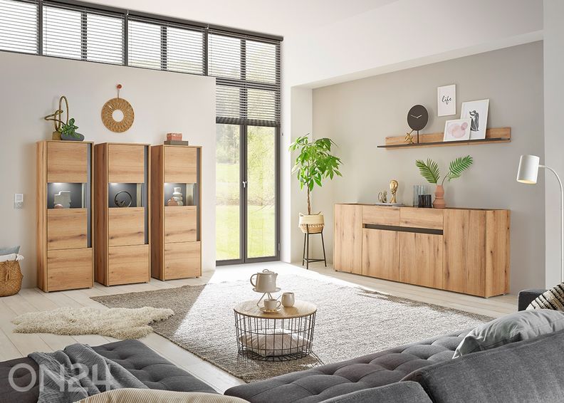 Vitriinikaappi City 157 cm kuvasuurennos