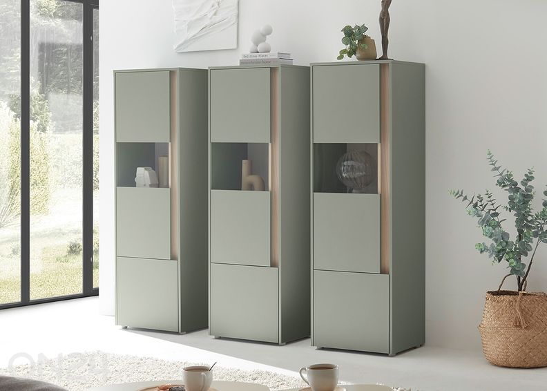 Vitriinikaappi City 157 cm kuvasuurennos