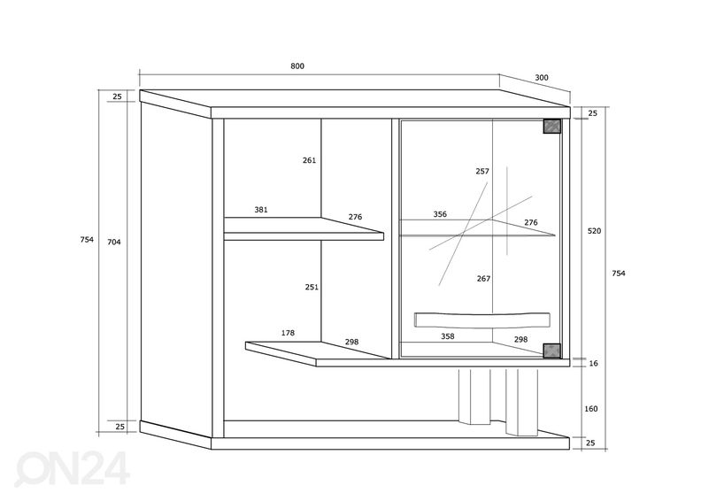 Vitriinikaappi Cloghroe 80 cm kuvasuurennos