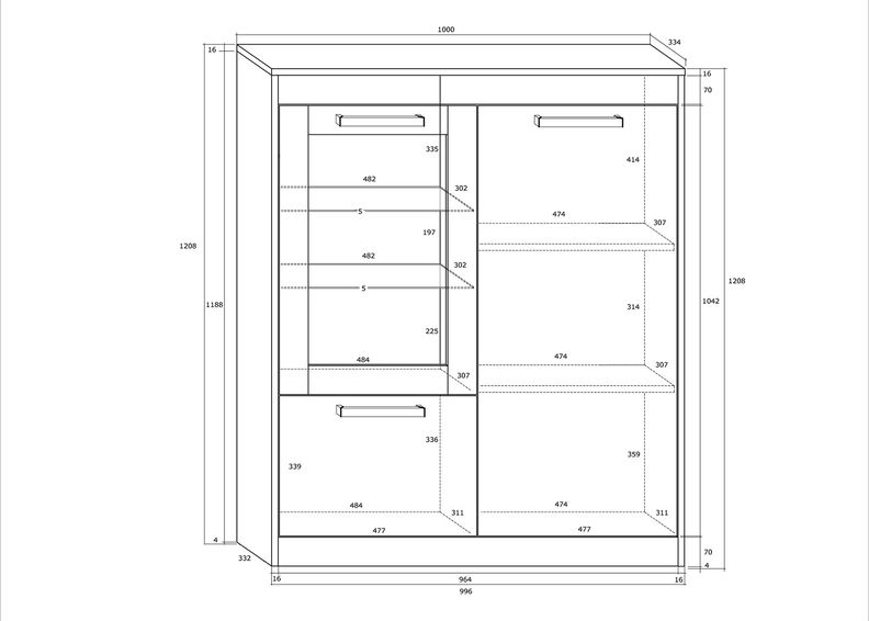 Vitriinikaappi Cobhy 100 cm kuvasuurennos
