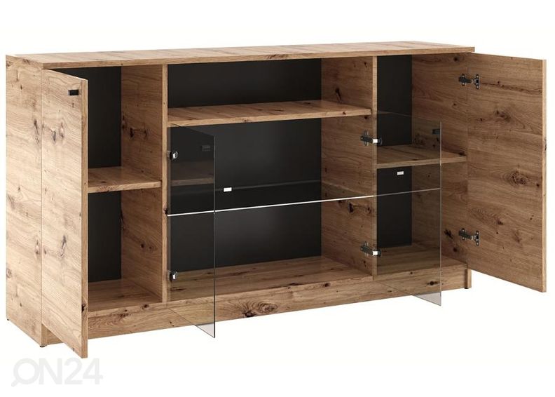 Vitriinikaappi Elk 160 cm + LED valaistus kuvasuurennos