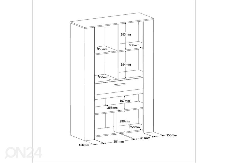 Vitriinikaappi Helma 110 cm kuvasuurennos