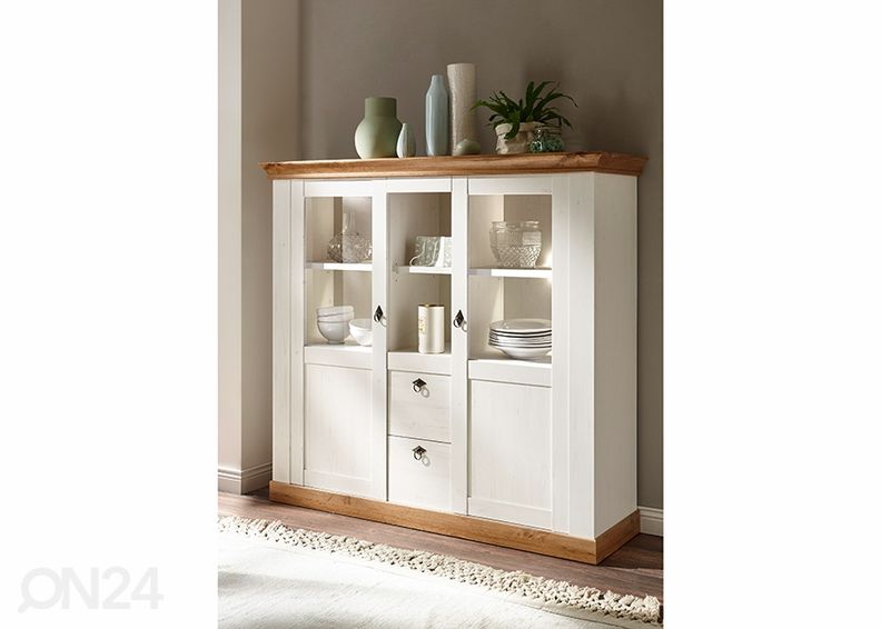 Vitriinikaappi Landhaus 148 cm kuvasuurennos