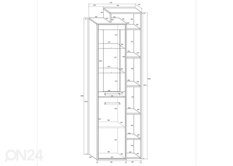 Vitriinikaappi Macroom 64 cm kuvasuurennos