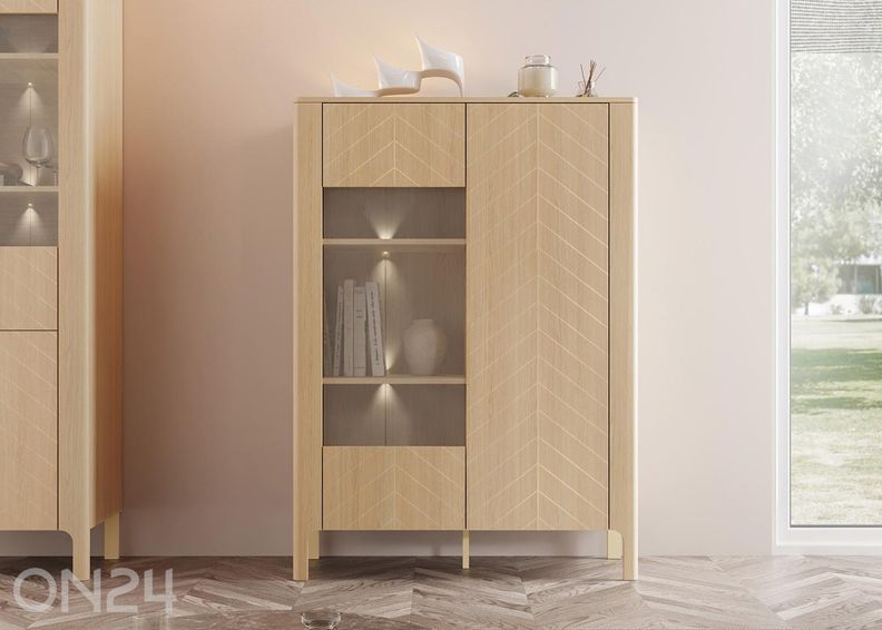 Vitriinikaappi Malumi + LED kuvasuurennos