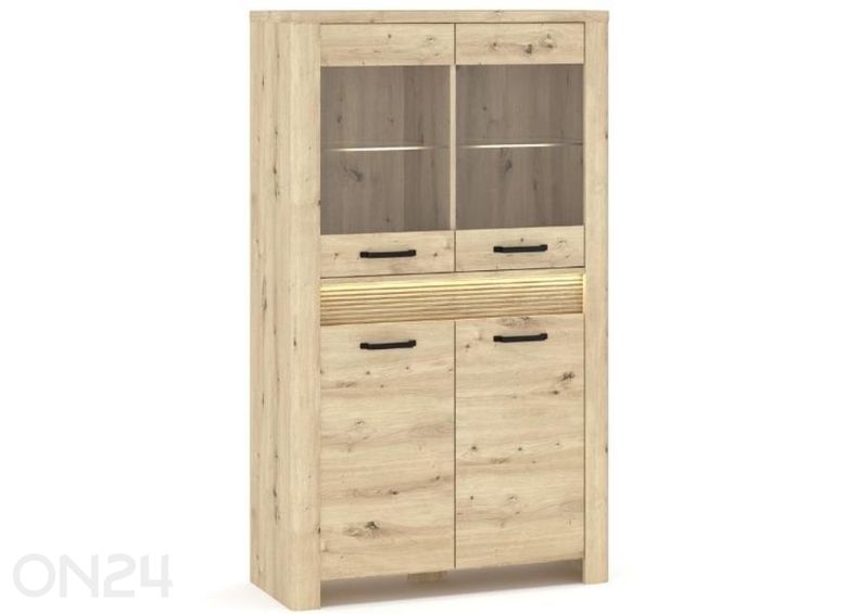 Vitriinikaappi Moris 96 cm + LED kuvasuurennos