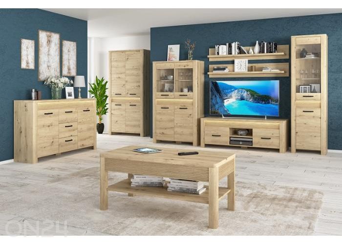 Vitriinikaappi Moris 96 cm + LED kuvasuurennos