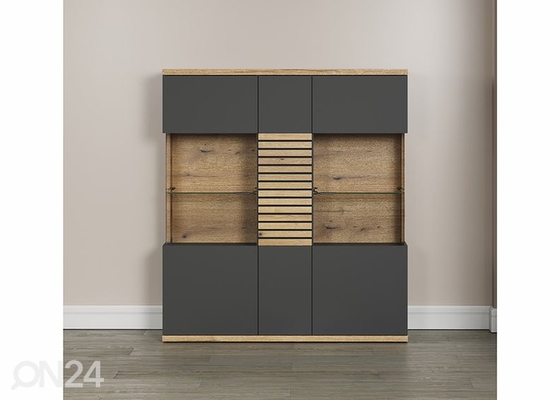 Vitriinikaappi Norris 131 cm kuvasuurennos