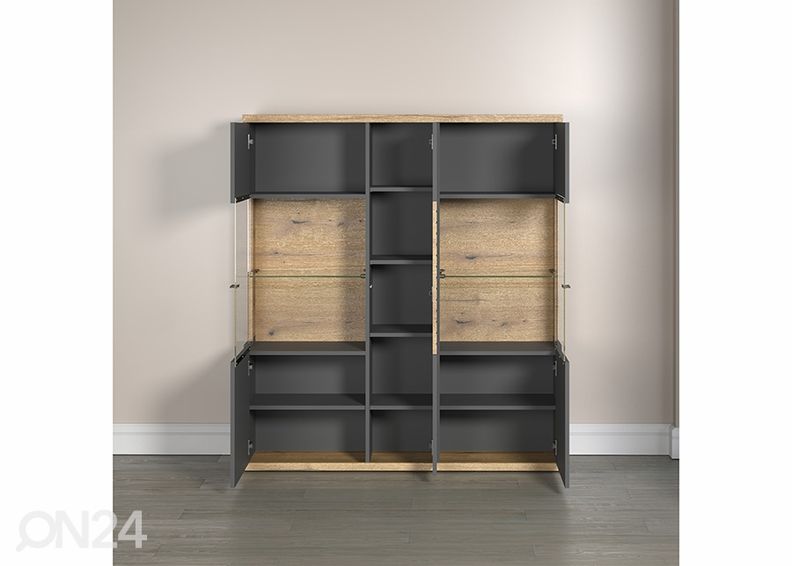 Vitriinikaappi Norris 131 cm kuvasuurennos