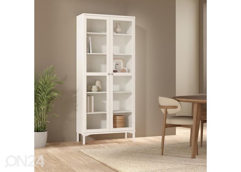 Vitriinikaappi Roma 88 cm, valkoinen kuvasuurennos