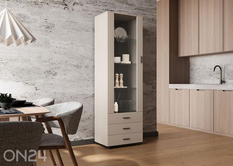 Vitriinikaappi Soho 60 cm + LED kuvasuurennos