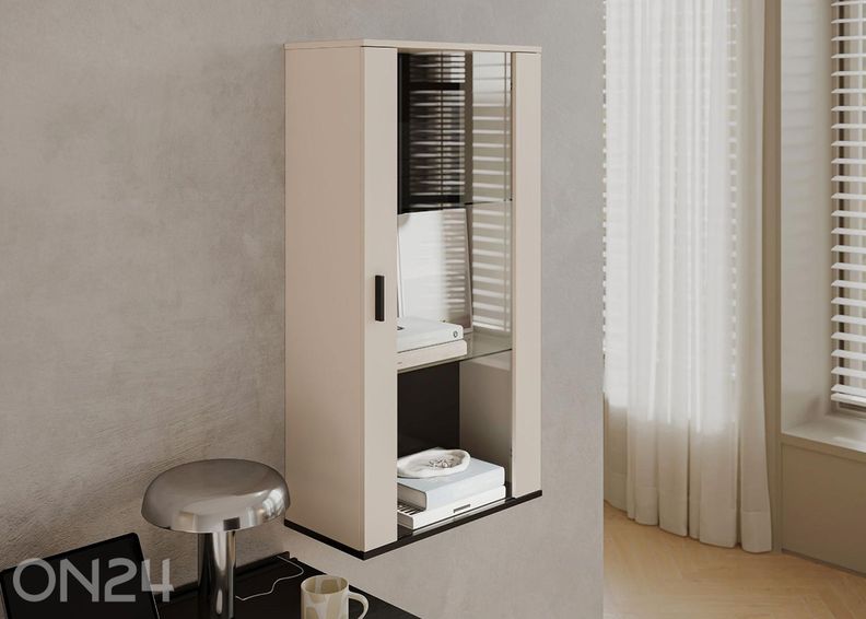 Vitriinikaappi Soho 60 cm + LED RGB kuvasuurennos