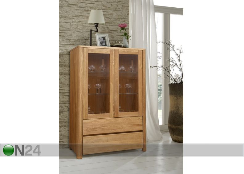 Vitriinikaappi tammea Lausenne kuvasuurennos