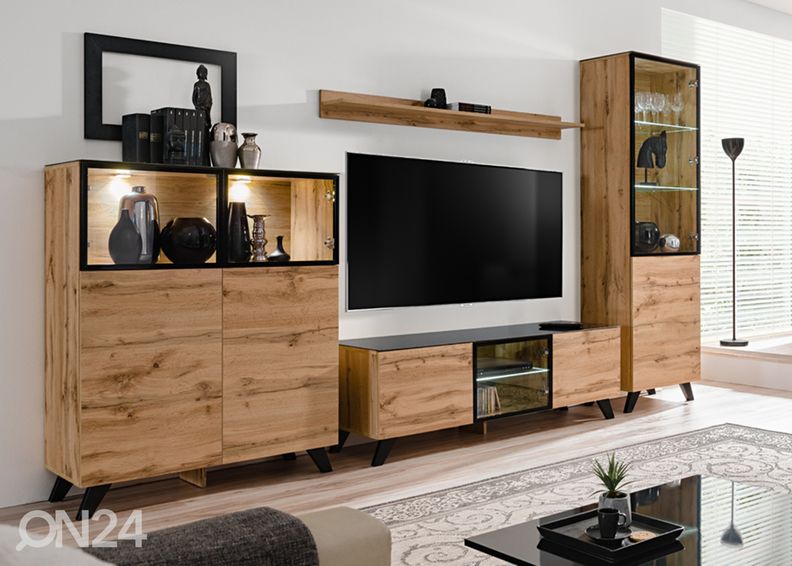 Vitriinikaappi Thin, wotan tammi kuvasuurennos