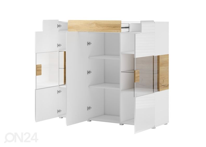 Vitriinikaappi, valkoinen kuvasuurennos