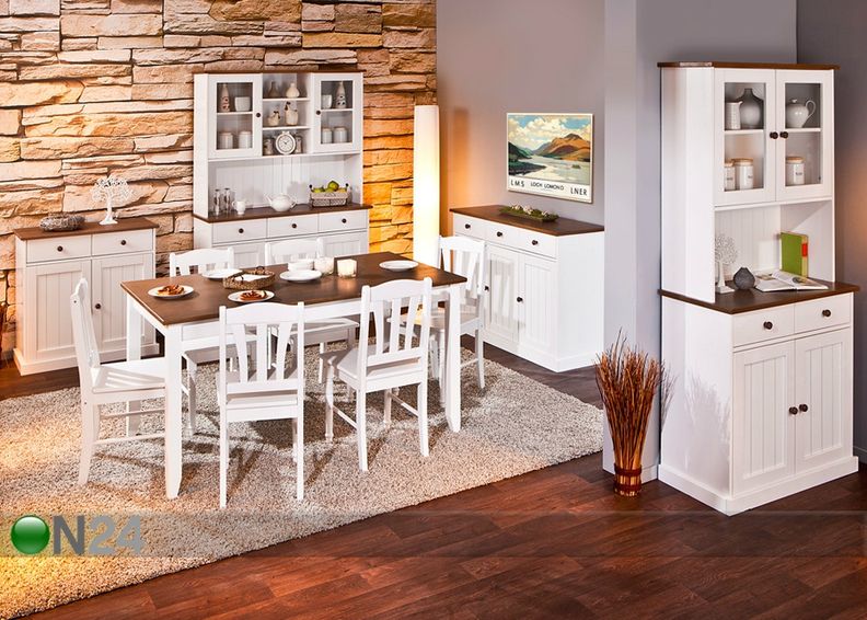 Vitriinikaappi Westerland, mänty kuvasuurennos