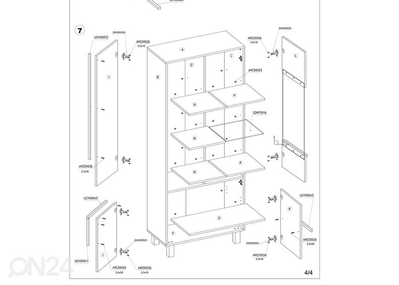 Vitriinikaappi Youghal 80 cm kuvasuurennos