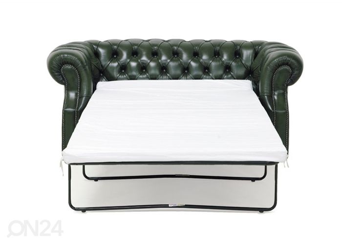 Vuodesohva, nahka Chesterfield 2 kuvasuurennos