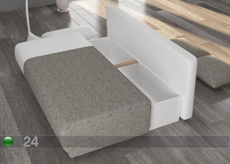 Vuodesohva vuodevaatelaatikolla kuvasuurennos