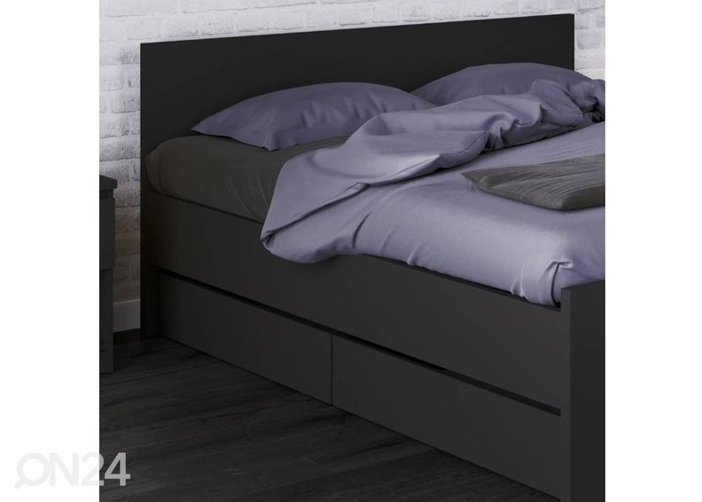 Vuodevaatelaatikot NAIA 94 cm, 2 kpl, matta musta kuvasuurennos