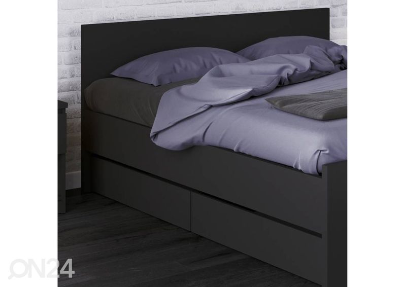 Vuodevaatelaatikot NAIA 99 cm, 2 kpl, matta musta kuvasuurennos