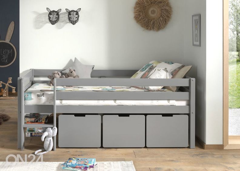 Vuodevaatelaatikot Pino 3 kpl, harmaa kuvasuurennos