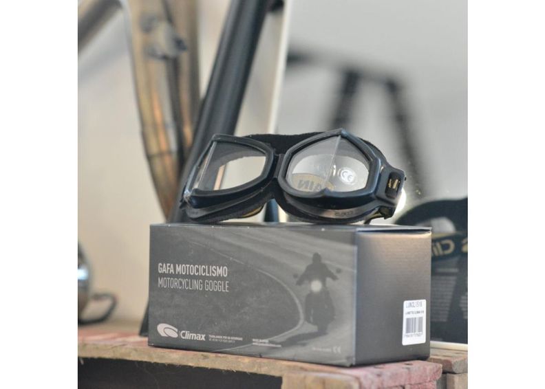 Vuosikerta moottoripyörä suojalasit Climax 518 kuvasuurennos