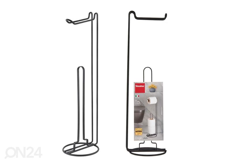 WC-paperiteline Origin, Ø16x58cm, musta kuvasuurennos