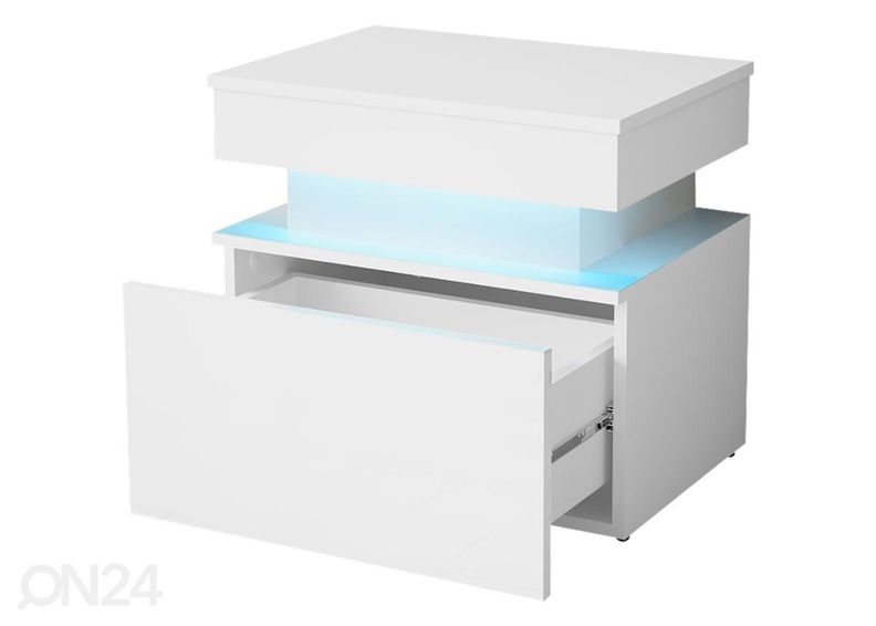 Yöpöytä Glossa 55 cm + LED kuvasuurennos