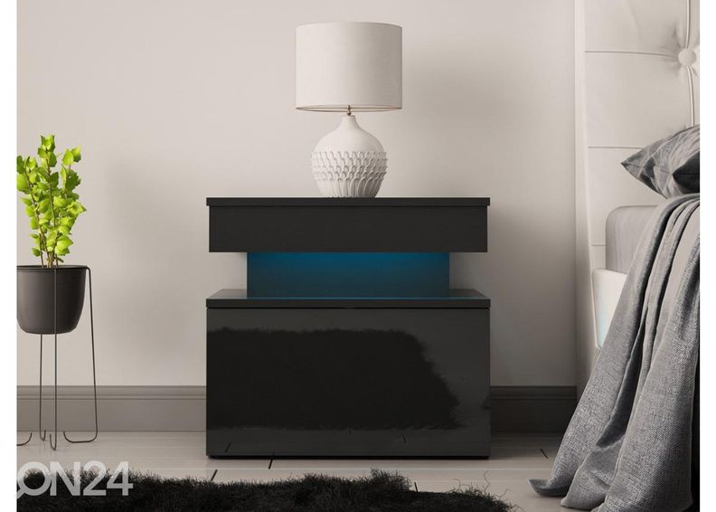 Yöpöytä Glossa 55 cm + LED kuvasuurennos