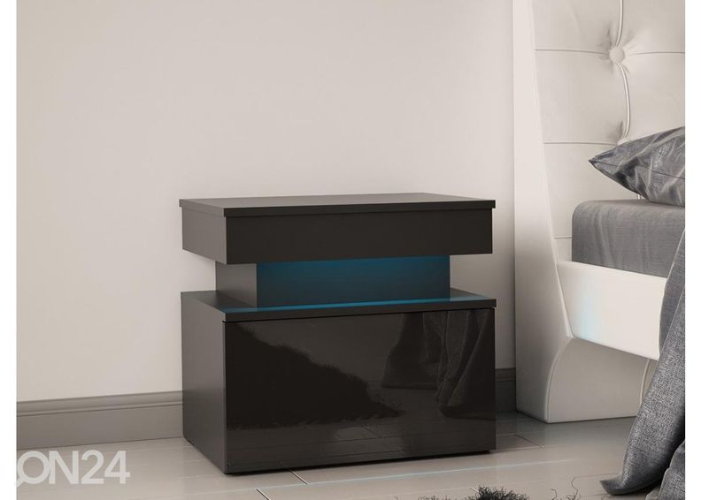 Yöpöytä Glossa 55 cm + LED kuvasuurennos