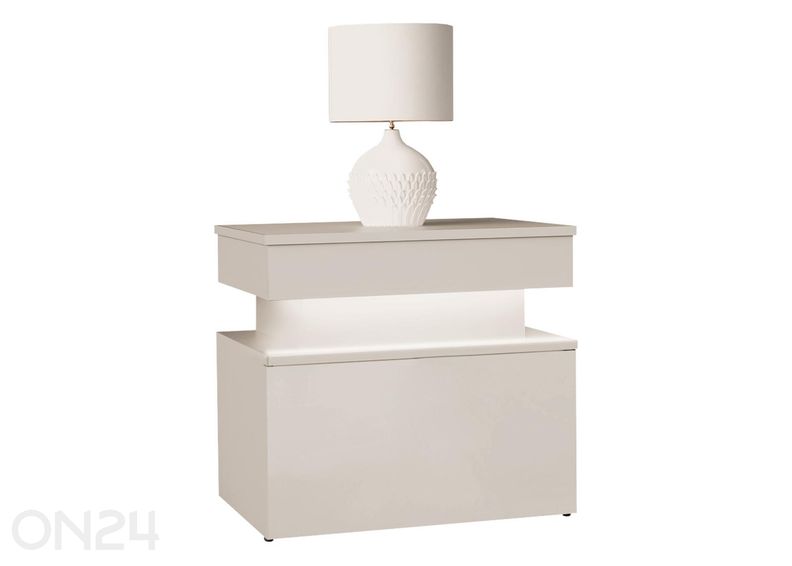 Yöpöytä Glossa 55 cm + LED kuvasuurennos