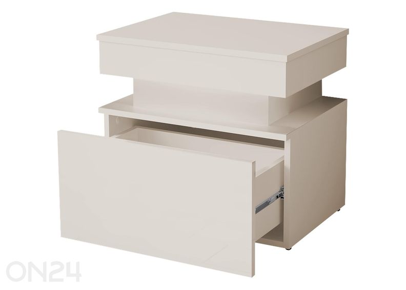 Yöpöytä Glossa 55 cm + LED kuvasuurennos