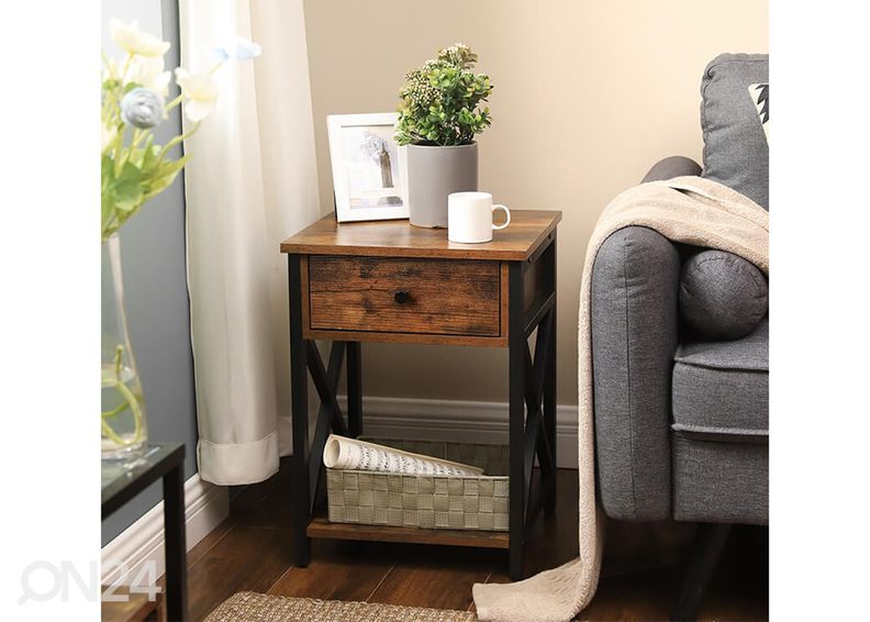 Yöpöytä Let, ruskea/musta kuvasuurennos