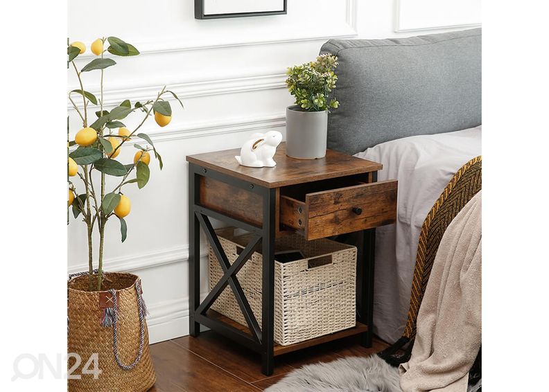 Yöpöytä Let, ruskea/musta kuvasuurennos